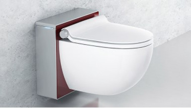 LaPreva P1 Dusch-WC rot - mattchrom