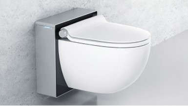 LaPreva P1 Dusch-WC schwarz - mattchrom