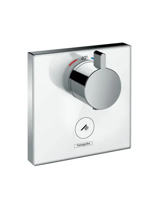 Hansgrohe ShowerSelect Glas Thermostat HighFlow, weiss/chrom