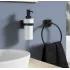 Smedbo House Seifenspender mit Porzellan, 180 mm schwarz, Muster