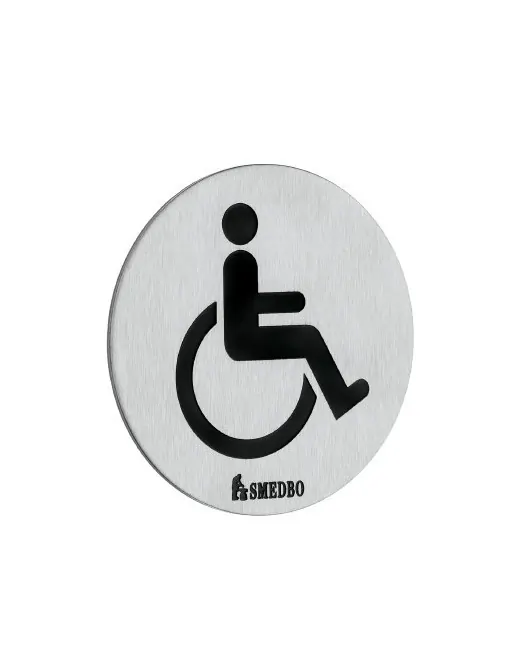 Smedbo Xtra WC-Schild Behinderten selbstklebend, edelstahl