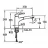 KWC SUNO Einhebel Küchenarmatur A230 für Unterfenstermontage Skizze