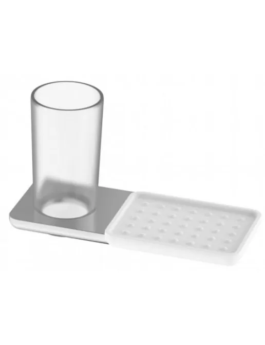 Bodenschatz Liv Glashalter Mattglas mit Seifenhalter