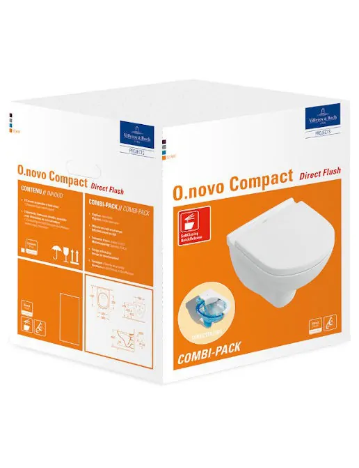 Villeroy & Boch O.Novo Kombi-Pack Tiefspül-WC Compact