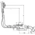 Viega Rotaplex Funktionseinheit Ab- und Überlaufgarnitur für Badewanne, BLZ 1070 mm, Masszeichnung