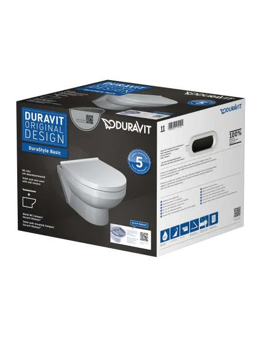 Wand-WC Compact Duravit Rimless® Set