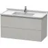 Duravit L-Cube Waschtischunterbau mit 2 Auszüge, Breite: 1020 mm, Betongrau