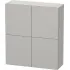 Duravit L-Cube Halbhochschrank, 2 Türen, B: 700 mm, Betongrau