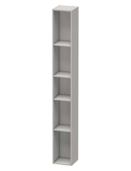 Duravit L-Cube Regalelement vertikal mit 5 Fächern, Höhe 1400 mm, Betongrau