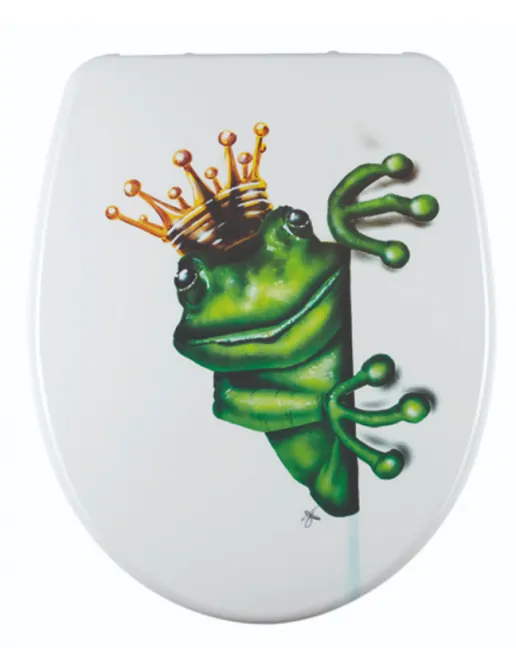 Diaqua WC-Sitz Frog King aus Duroplast, mit Absenkautomatik