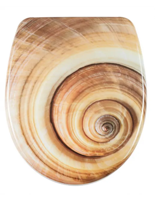 Diaqua WC-Sitz Sea Shell aus Duroplast, mit Absenkautomatik