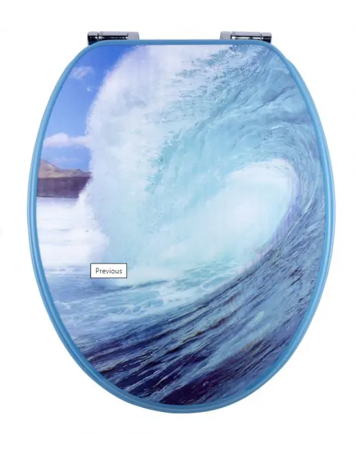 Diaqua WC-Sitz Wave aus Wood, mit Absenkautomatik, 3D