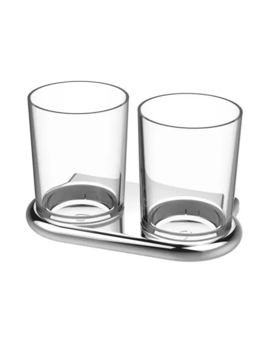 Bodenschatz NIA Doppelglashalter mit Klarglas