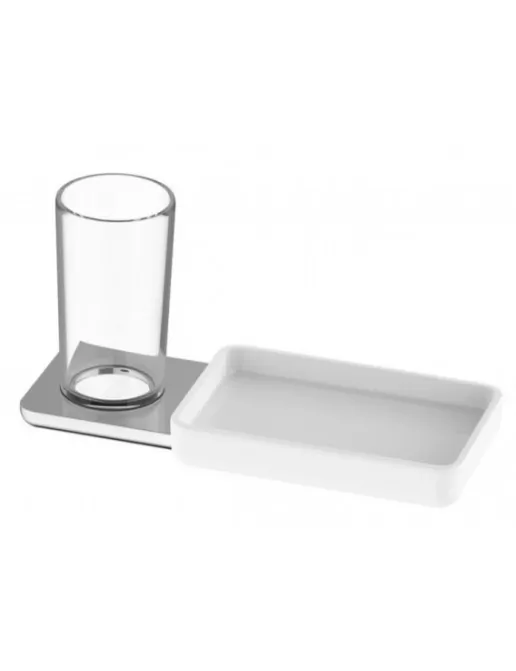 Bodenschatz LIV Glashalter Klarglas mit Ablageschale