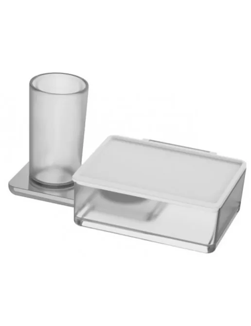 Bodenschatz LIV Glashalter Mattglas mit Utensilienbox