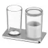 Bodenschatz LIV Glashalter Klarglas und Hygiene-Utensilienbox