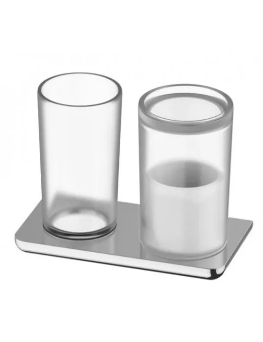 Bodenschatz LIV Glashalter Mattglas und Hygiene-Utensilienbox