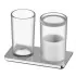 Bodenschatz LIV Glashalter Mattglas und Hygiene-Utensilienbox