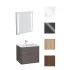 Villeroy & Boch Clear Möbel-Set mit Lichtspiegel, Waschtisch und Waschtischunterschrank 60cm, mehrfarbig