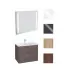 Villeroy & Boch Clear Möbel-Set mit Lichtspiegel, Waschtisch und Waschtischunterschrank 80cm, mehrfarbig