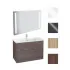 Villeroy & Boch Clear Möbel-Set mit Lichtspiegel, Waschtisch und Waschtischunterschrank 100cm, mehrfarbig