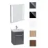 Villeroy & Boch Modern Möbel-Set mit LED-Spiegel, Waschtisch und Unterschrank 45cm, Türanschlag rechts, mehrfarbig