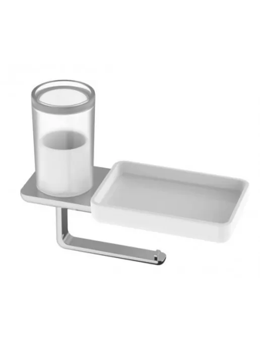 Bodenschatz LIV WC-Papierhalter mit Hygienebox und Ablageschale