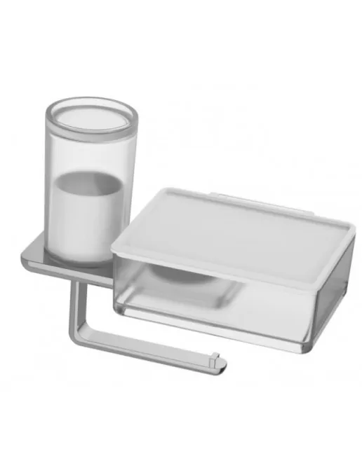 Bodenschatz LIV WC-Papierhalter mit Hygiene- und Feuchttücherbox