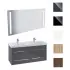 Villeroy & Boch Modern Möbel-Set mit LED-Spiegel, Waschtisch und Unterschrank 120cm, mehrfarbig