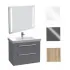 Villeroy & Boch Trend Möbel-Set mit LED-Spiegel, Waschtisch und Unterschrank 80cm, mehrfarbig