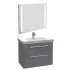 Villeroy & Boch Trend Möbel-Set mit LED-Spiegel, Waschtisch und Unterschrank 80cm, mehrfarbig