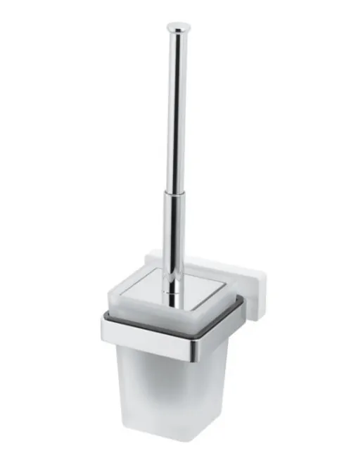 Bodenschatz CREATIVA WC-Bürstengarnitur mit Schliessdeckel, weiss