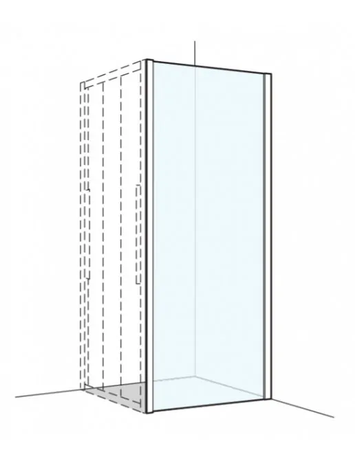 Koralle S400 Seitenwand für Schiebetüre und Glasfalttüre, Breite: 70 - 100 cm