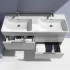 Base for Laufen Pro S Waschtischunterbau für Doppelwaschtisch mit 2 Auszügen B: 1160 mm, Tiefe: 440 mm, Muster