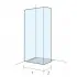 Koralle X88 Free GTFS freistehende Seitenwand mit Glasteil 90°, Breite: 120 - 260cm, Höhe: 200cm