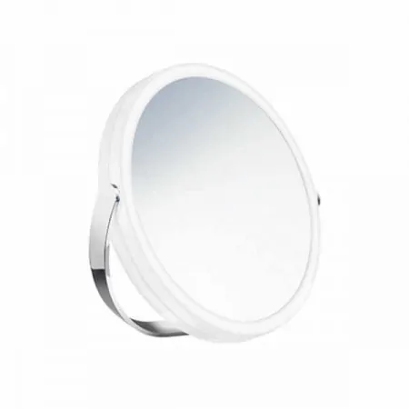 Smedbo Outline LED-Kosmetikspiegel mit schwenkbarem Stellfuss, chrom