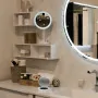 Smedbo Outline Kosmetikspiegel mit Dual LED - PMMA Standmodell, weiss